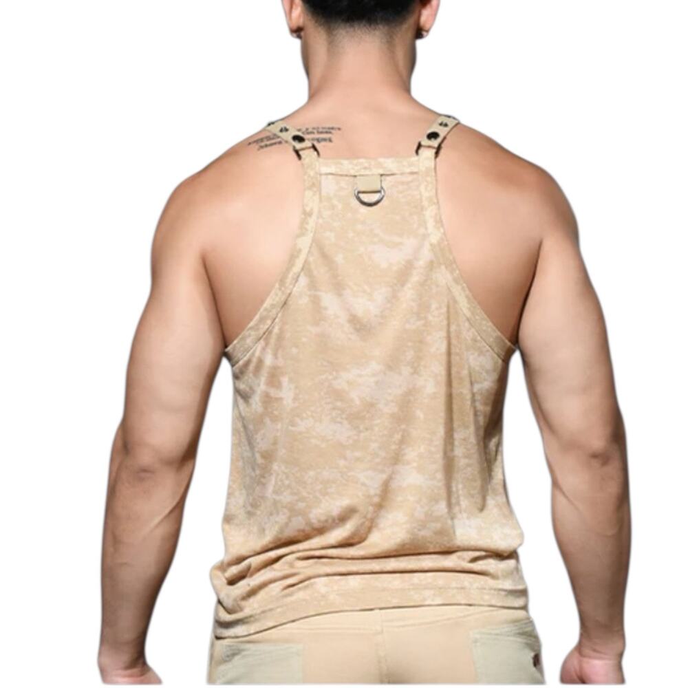 Andrew Christian Special Forces Capsule Snap Tank Sand Large - Picture 9 of 13